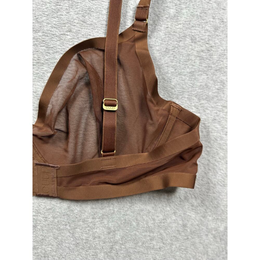 CUUP The Plunge Mesh Bra Women's Size 36C Brown Underwire Sheer Adjustable Strap - Picture 7 of 7